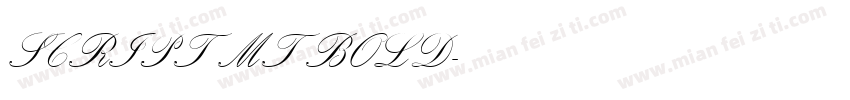 SCRIPT MT BOLD字体转换